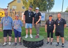 Sekaduppeli. Kultaa Merja Salonranta (PCP) ja Kimmo Keränen (KUU), hopeaa Kirsi Tikka (MAP) ja Kari Randell (LOI), pronssia Seija Vaarala (LOI) ja Yannick Pelletier (ORA). Kuva Tuija Haapanen