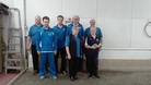 Turun Pétanque-seuran pelaajat. Takarivissä Kakku, Kullervo, Jukka ja Lassi sekä eturivissä Timo, Marja-Liisa ja Terttu. Kuvasta puuttuu joukkueessa pelannut Tapani Kalmi.