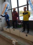 Kuvassa miesten sarjan mitalistit. Kimmo Keränen (TUR) kultaa, Jarkko Pahkala (KUP) hopeaa ja Miska Nieminen (HBY) pronssia.