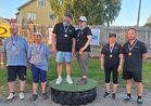 Sekaduppeli. Kultaa Merja Salonranta (PCP) ja Kimmo Keränen (KUU), hopeaa Kirsi Tikka (MAP) ja Kari Randell (LOI), pronssia Seija Vaarala (LOI) ja Yannick Pelletier (ORA). Kuva Tuija Haapanen